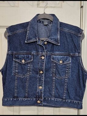 Classic Dark Blue Denim Vest